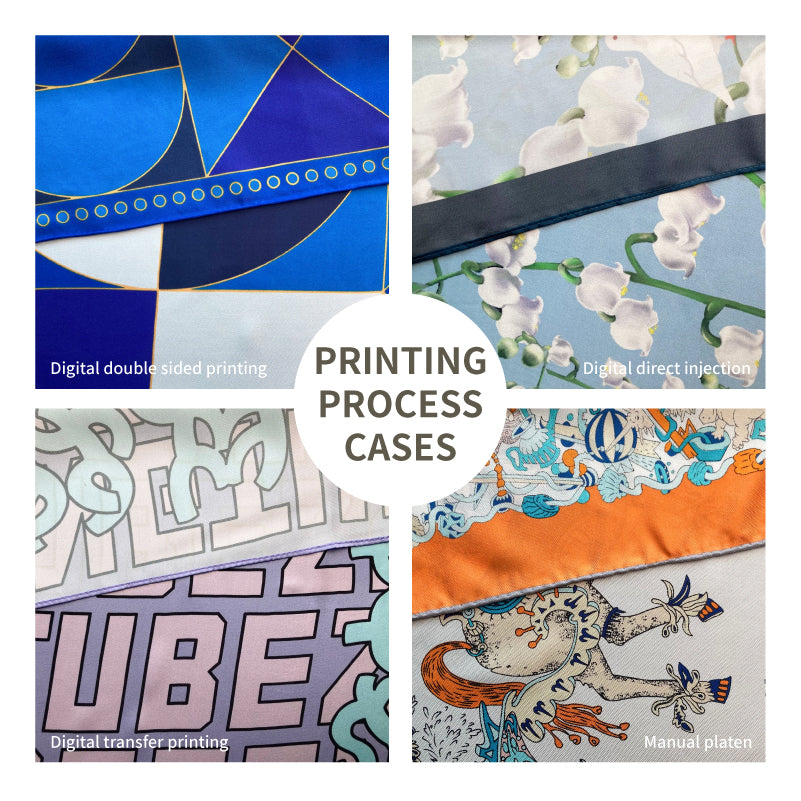 Mulberry Natural Luxury Designer Pure Silk Satin Fabric Digital Printing Cloth Customized Proofing Pattern Design Per Meter
