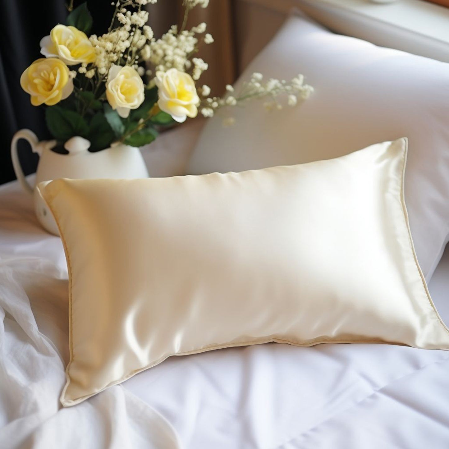 Mulberry Silk On Both Sides 19mm Silk Pillowcase for Hair and Skin Hidden Zipper