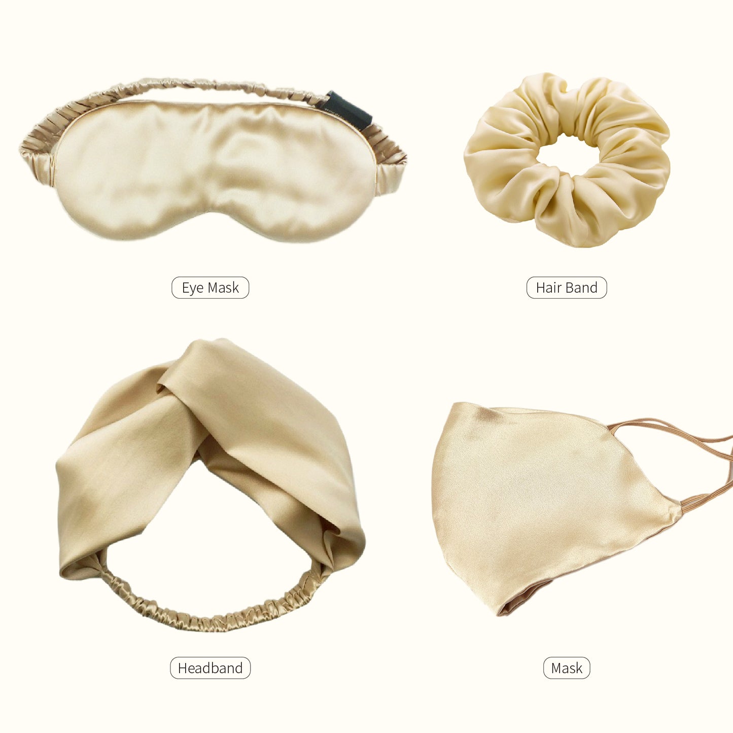 Custom Silk daily necessities Eye masks hair bands headbands masks Pattern Logo
