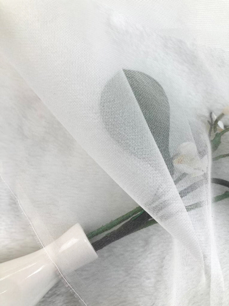 Natural Silk Organza Voile Clothing Printed Fabric Embroidery Telas Tulle Evening Dresses For Women For Sewing By Meters