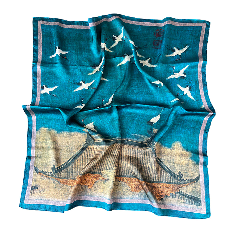 Tolzorai Pure Mulberry Silk Square Hair Scarf Satin Designer For Women's High-grade Fashion Neckerchief headband scarf