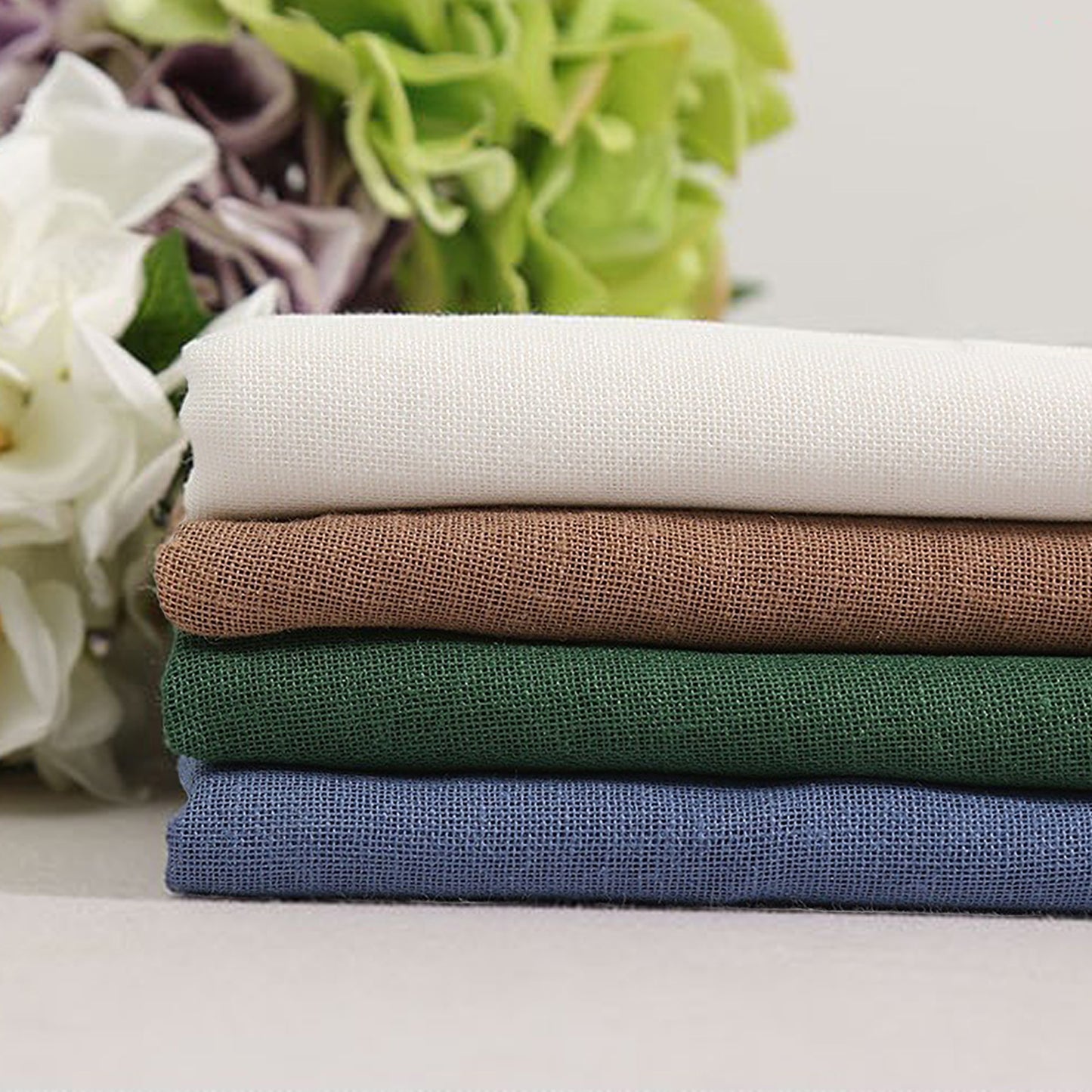 Natural Ramie Cotton Printed Clothing Fabric Dresses Elegant Luxury For Women For Sewing By Meters R14E