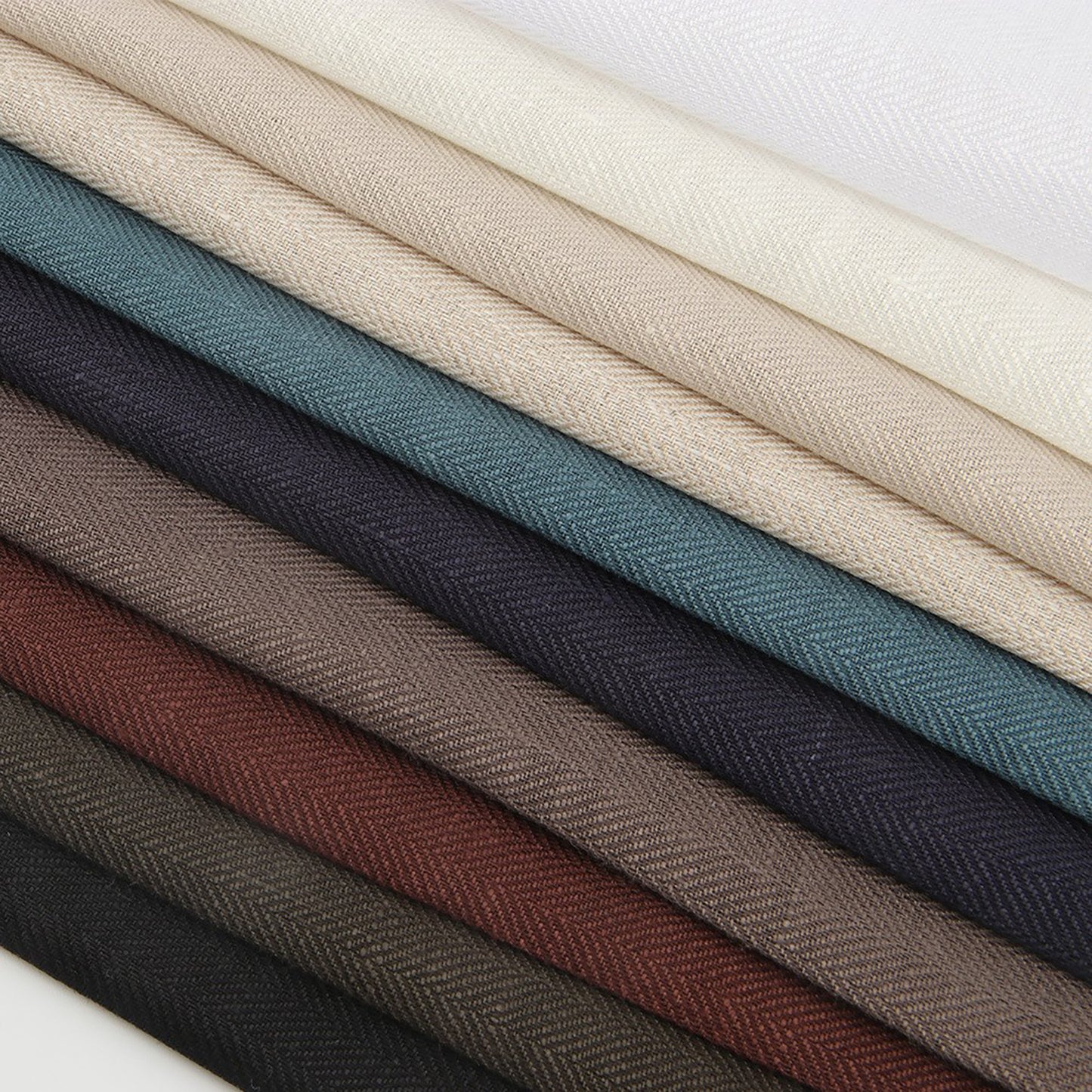Linen herringbone twill fabric Dresses For Women For Sewing By Meters L14HT