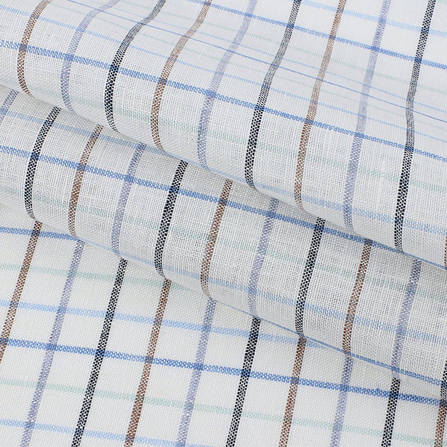 Linen Yarn-dyed Plaid Fabric For Women For Sewing By Meters L2176