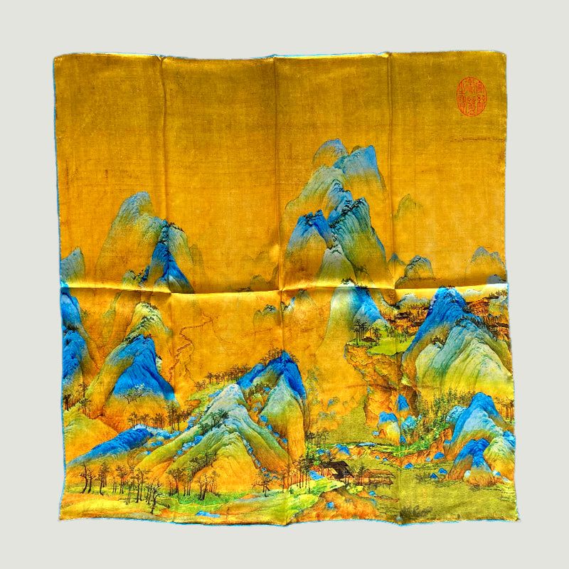 Mulberry Silk Natural Printed Silk Scarf For Woman Luxury Classical Art Famous Painting New Style customization Wholesale 90
