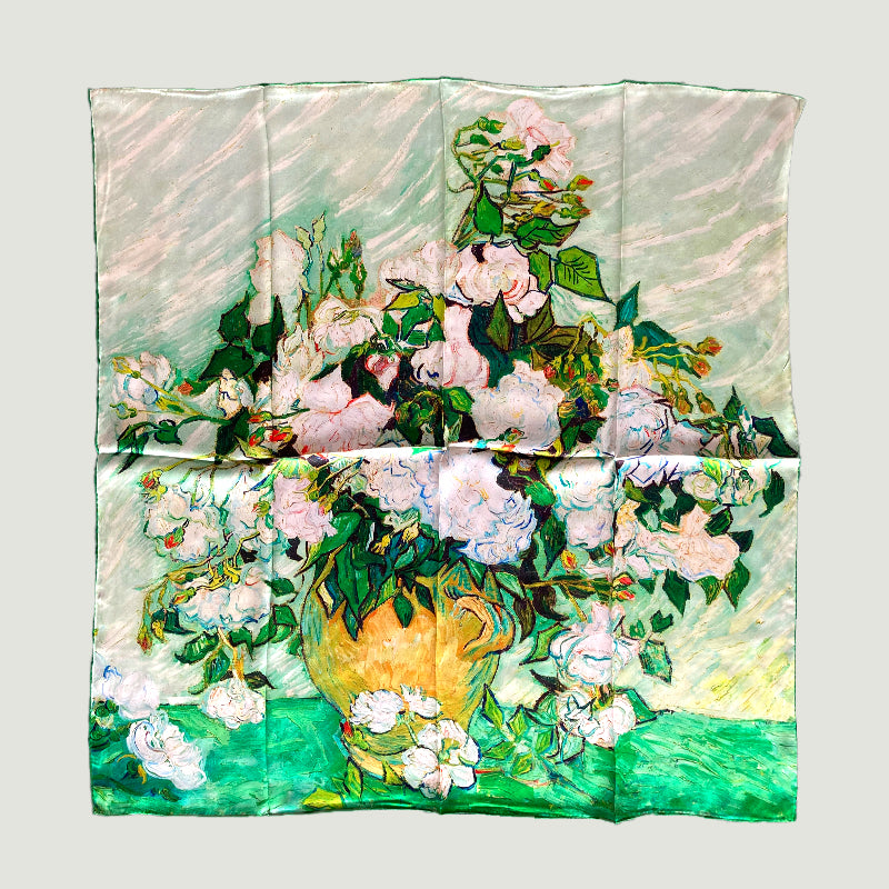 Mulberry Silk Natural Printed Silk Scarf For Woman Luxury Classical Art Famous Painting New Style customization Wholesale 90