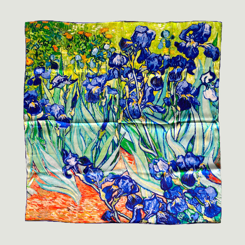 Mulberry Silk Natural Printed Silk Scarf For Woman Luxury Classical Art Famous Painting New Style customization Wholesale 90