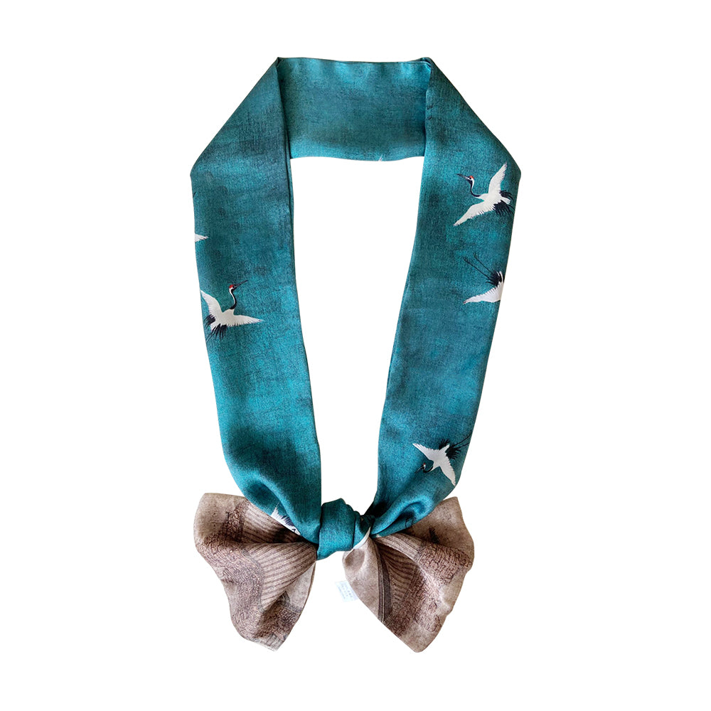 Woman Mulberry Silk Scarf Natura Double-Layer Long Strip Fresh Literary Style Scarf Digital Printing Customization Wholesale