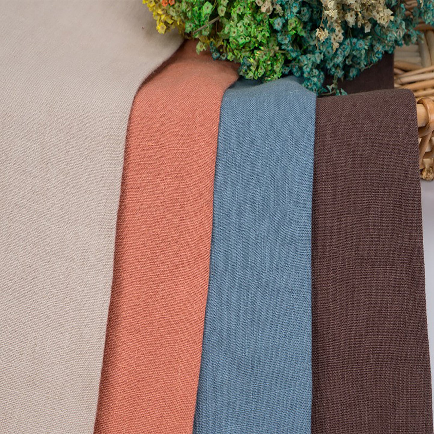 Linen Fabrics Printed Clothing Garment Fabric Dresses Elegant Luxury For Women For Sewing By Meters L09W