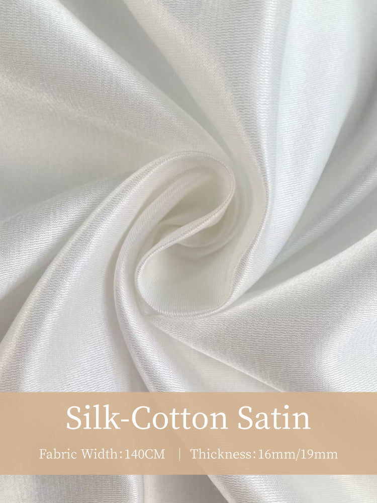 High Quality Silk-Cotton Satin Clothing Printed Fabric Dresses Costume For Women For Sewing By Meter