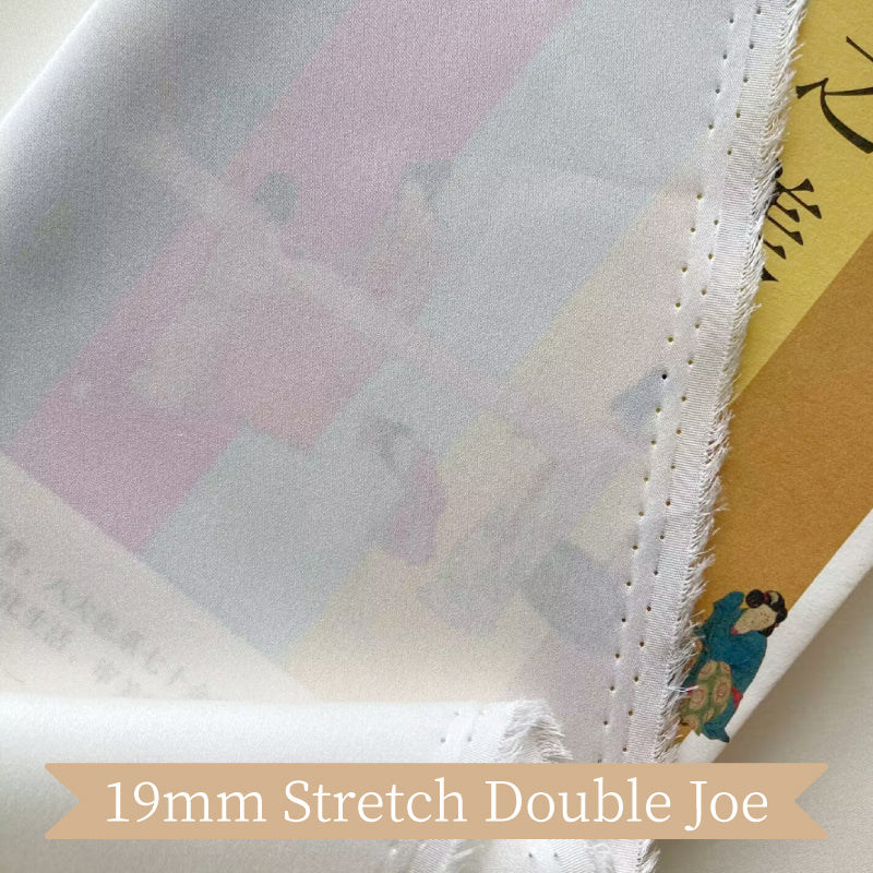 High Quality Mulberry Silk Stretch Double Joe Clothing Printed Garment Fabric Shirt Dresses For Women For Sewing By Meters