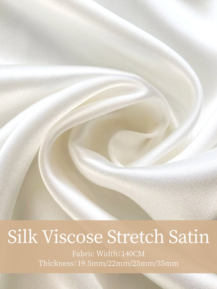 Silk Viscose Stretch Satin Clothing Printed Fabric Telas Shirt Pajamas Dresses Elegant Luxury For Women For Sewing By Meters