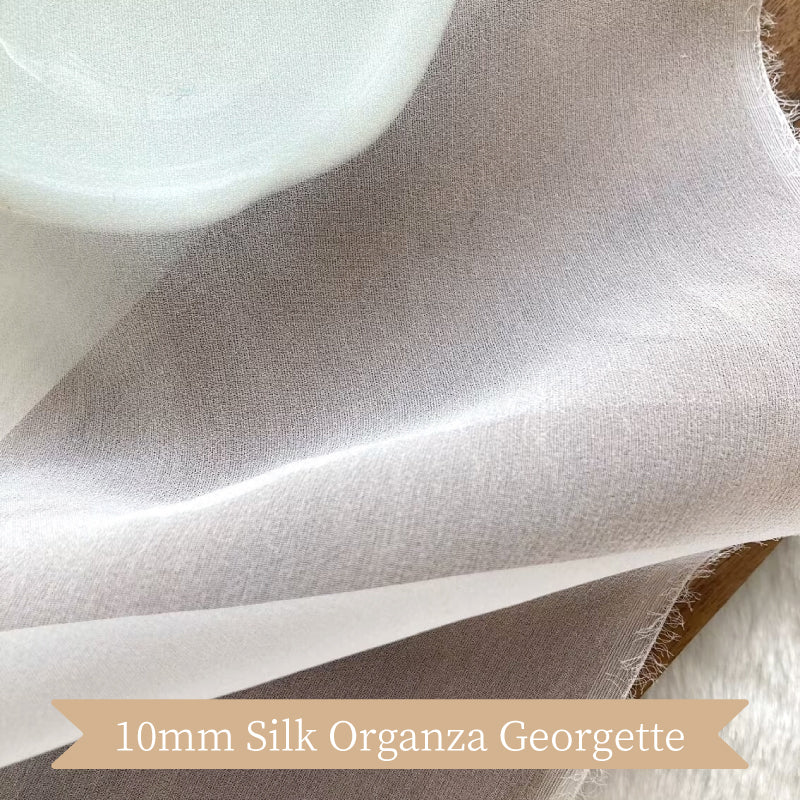 Silk Organza GeorgetteHigh Quality Mulberry Silk Clothing Printed Embroidery Fabric Dresses For Women For Sewing By Meters