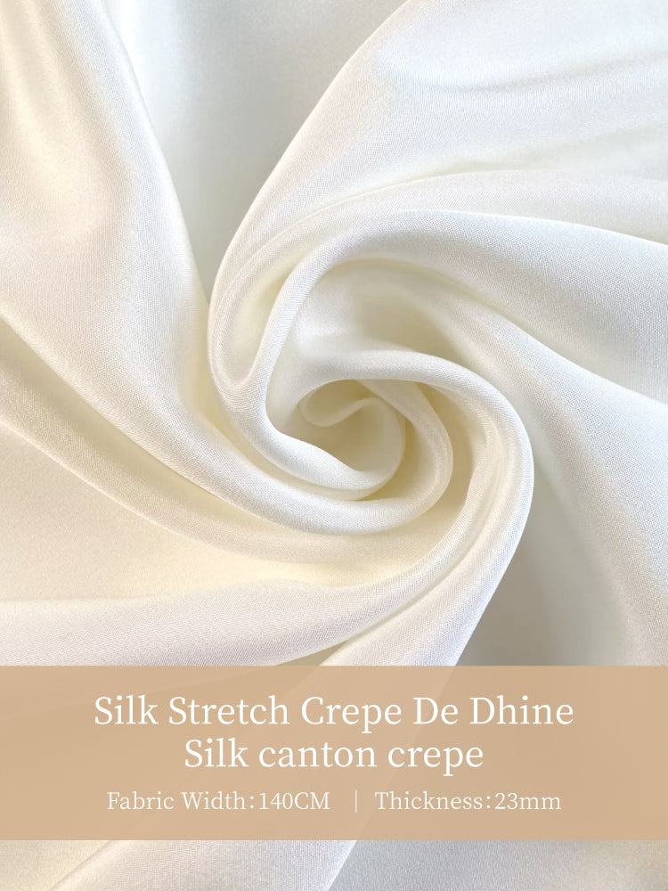 Silk Stretch Heavy Crepe De Chine Clothing Printed Garment Fabric Shirt Pajamas Dresses Luxury For Women For Sewing By Meters