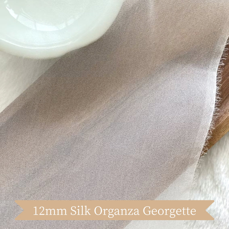 Silk Organza GeorgetteHigh Quality Mulberry Silk Clothing Printed Embroidery Fabric Dresses For Women For Sewing By Meters