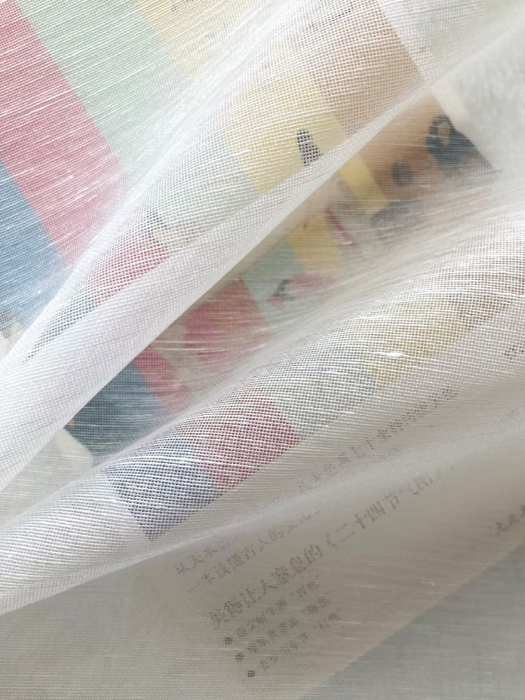 Silk Linen Voile Clothing Printed Natural Fabric Telas Tulle Dresses For Women For Sewing By Meters