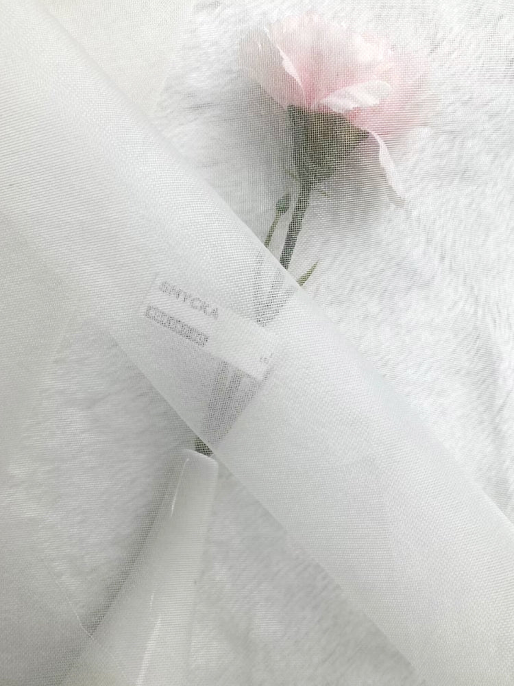 Natural Silk Organza Voile Clothing Printed Fabric Embroidery Telas Tulle Evening Dresses For Women For Sewing By Meters
