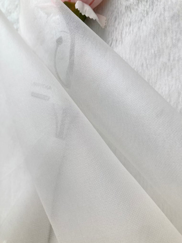 Natural Silk Organza Voile Clothing Printed Fabric Embroidery Telas Tulle Evening Dresses For Women For Sewing By Meters