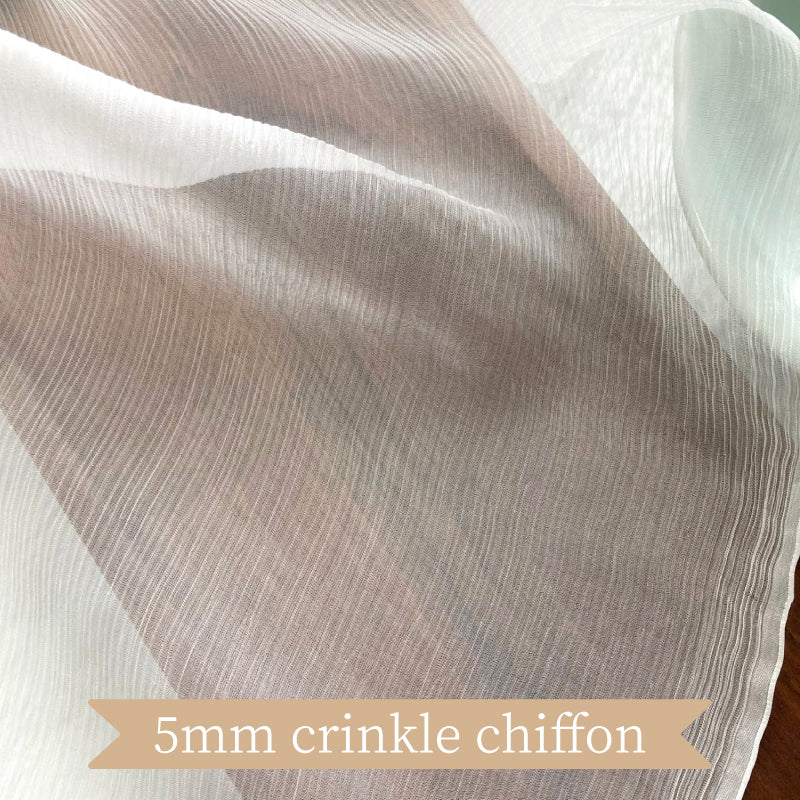Mulberry Wrinkled Silk Crinkle Chiffon Clothing Printed Fabric Tulle Dresses For Women For Sewing By Meters