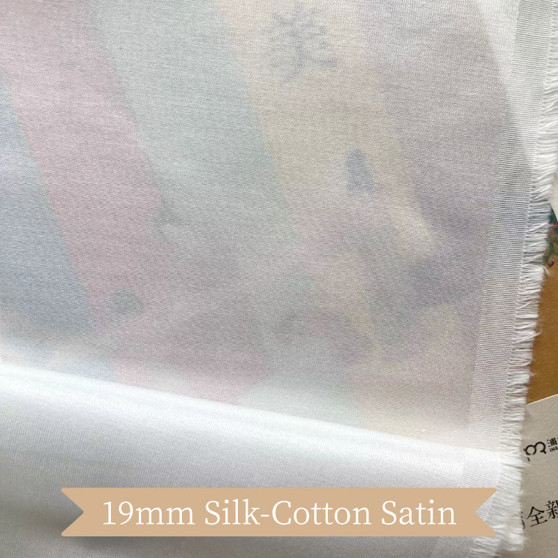High Quality Silk-Cotton Satin Clothing Printed Fabric Dresses Costume For Women For Sewing By Meter
