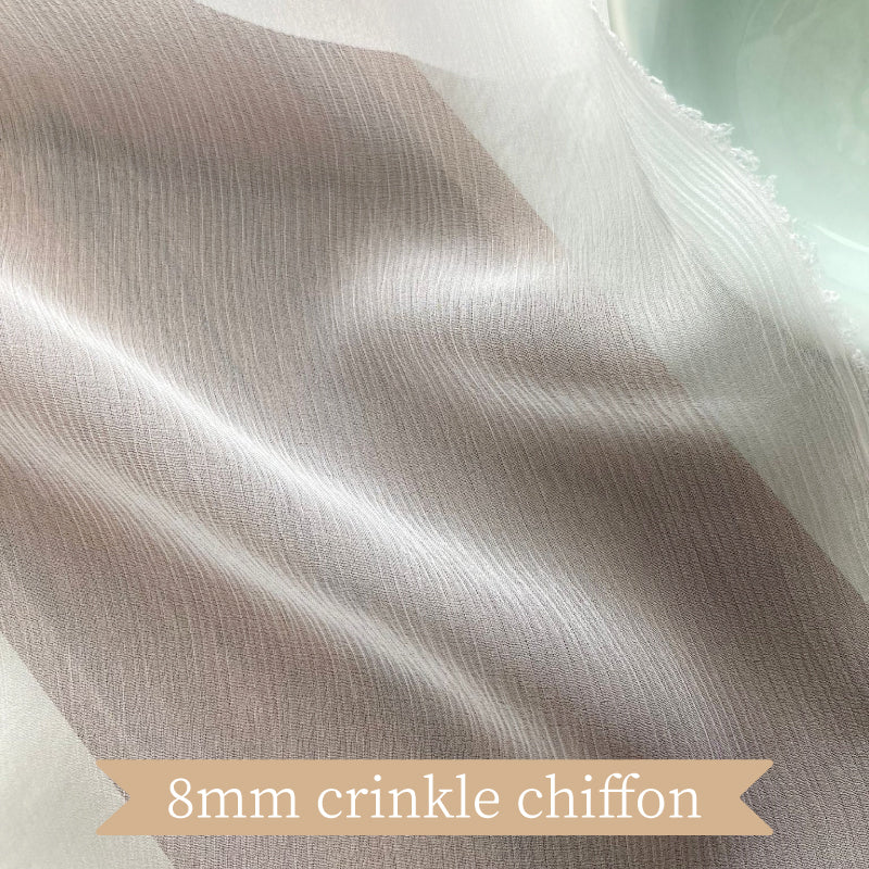 Mulberry Wrinkled Silk Crinkle Chiffon Clothing Printed Fabric Tulle Dresses For Women For Sewing By Meters