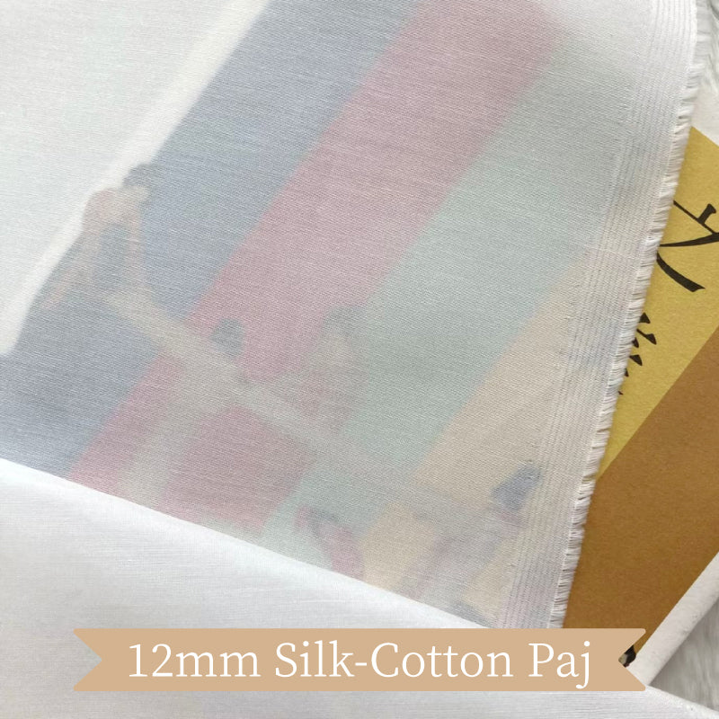 Natural Silk-Cotton Paj Clothing Printed Fabric Shirt Scarf Dresses For Women For Sewing By Meters