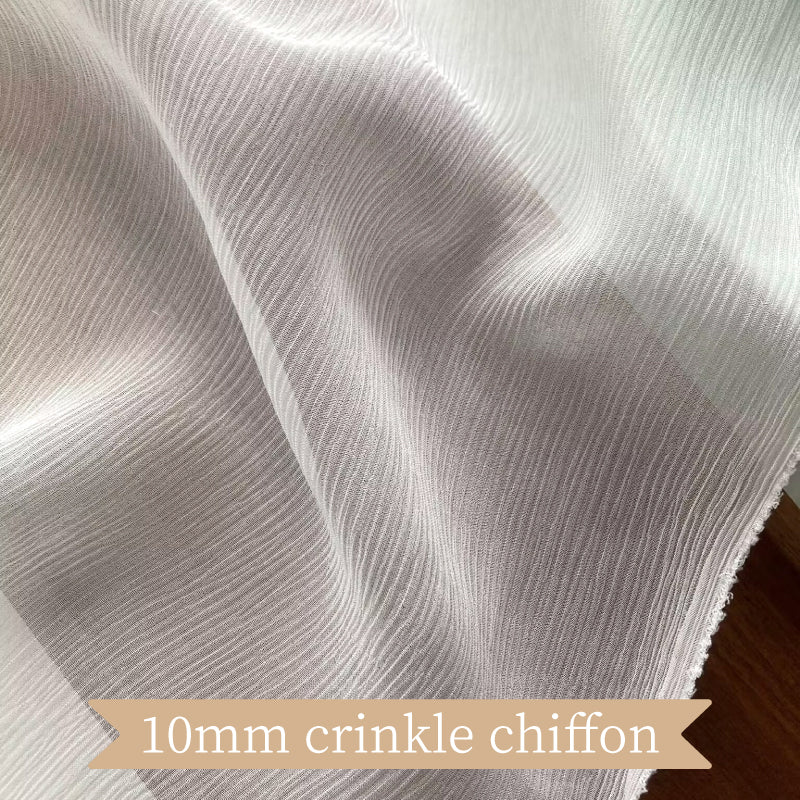 Mulberry Wrinkled Silk Crinkle Chiffon Clothing Printed Fabric Tulle Dresses For Women For Sewing By Meters
