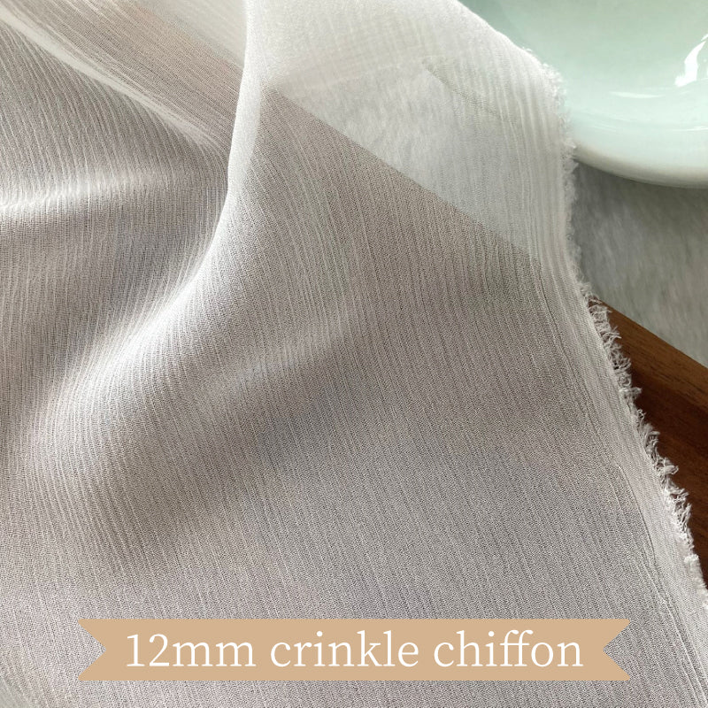 Mulberry Wrinkled Silk Crinkle Chiffon Clothing Printed Fabric Tulle Dresses For Women For Sewing By Meters