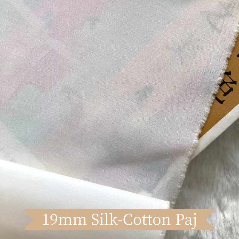 Natural Silk-Cotton Paj Clothing Printed Fabric Shirt Scarf Dresses For Women For Sewing By Meters
