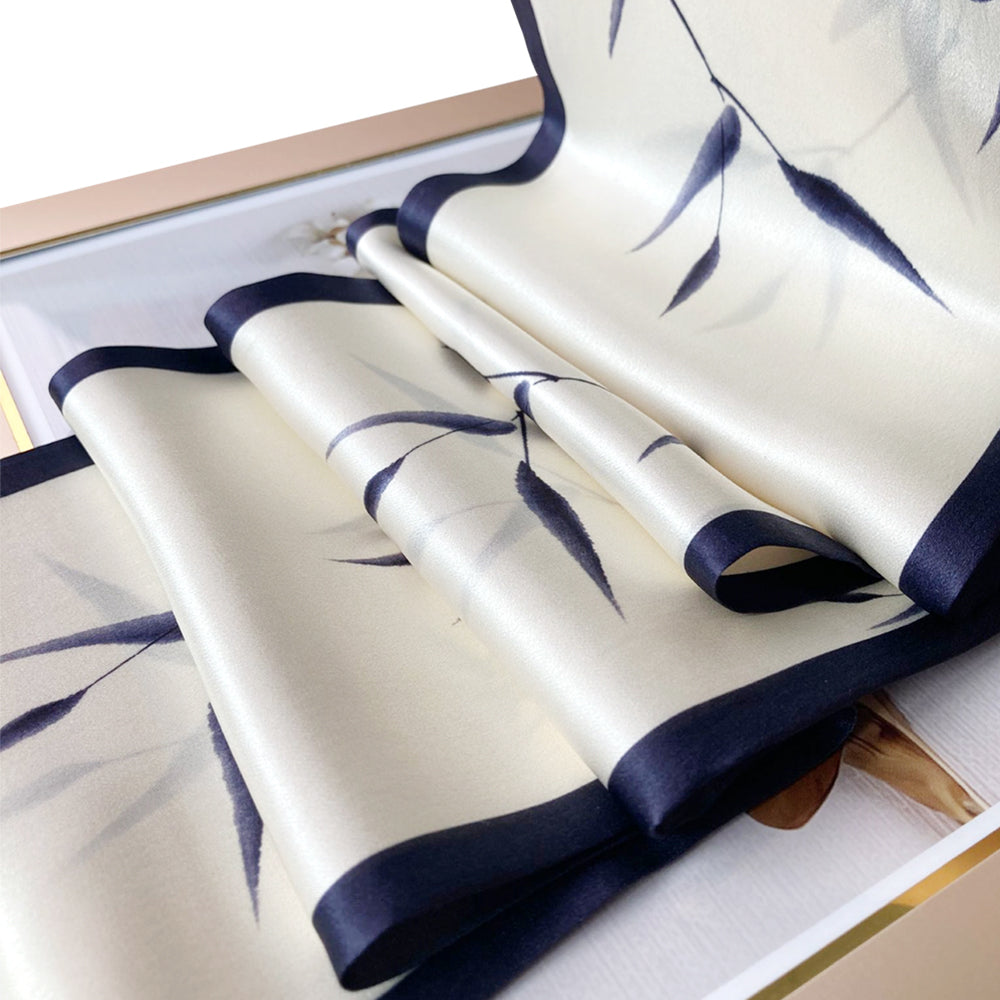 Woman Mulberry Silk Scarf Natura Double-Layer Long Strip Fresh Literary Style Scarf Digital Printing Customization Wholesale