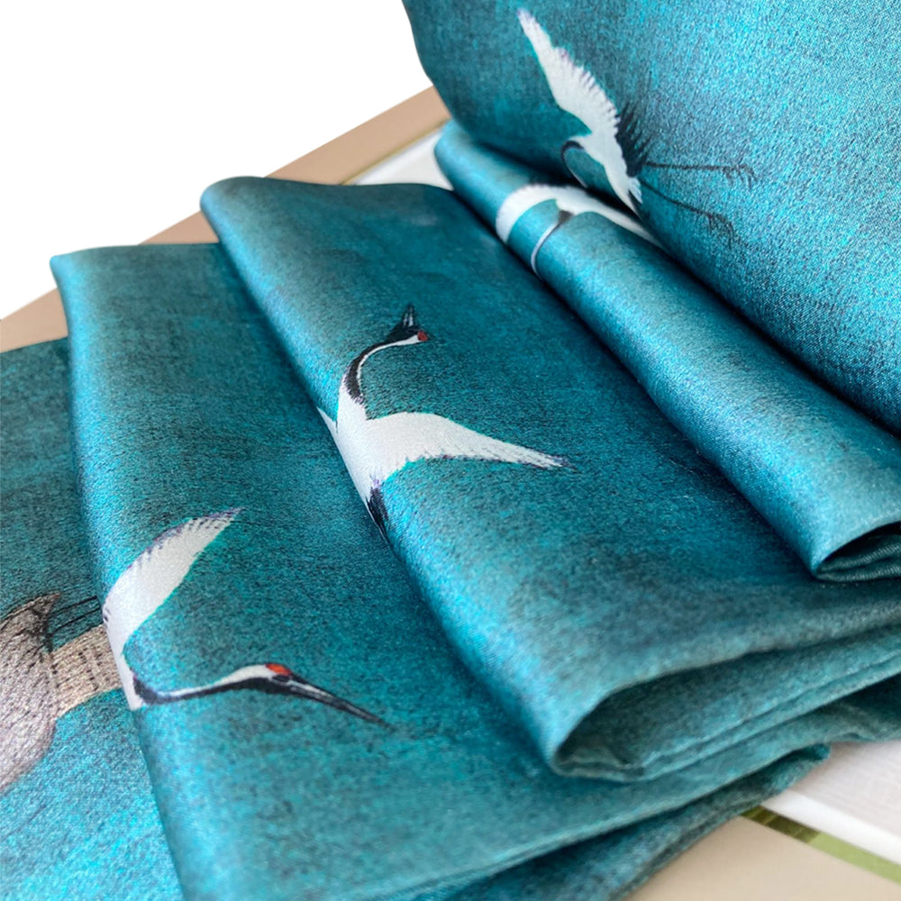 Woman Mulberry Silk Scarf Natura Double-Layer Long Strip Fresh Literary Style Scarf Digital Printing Customization Wholesale