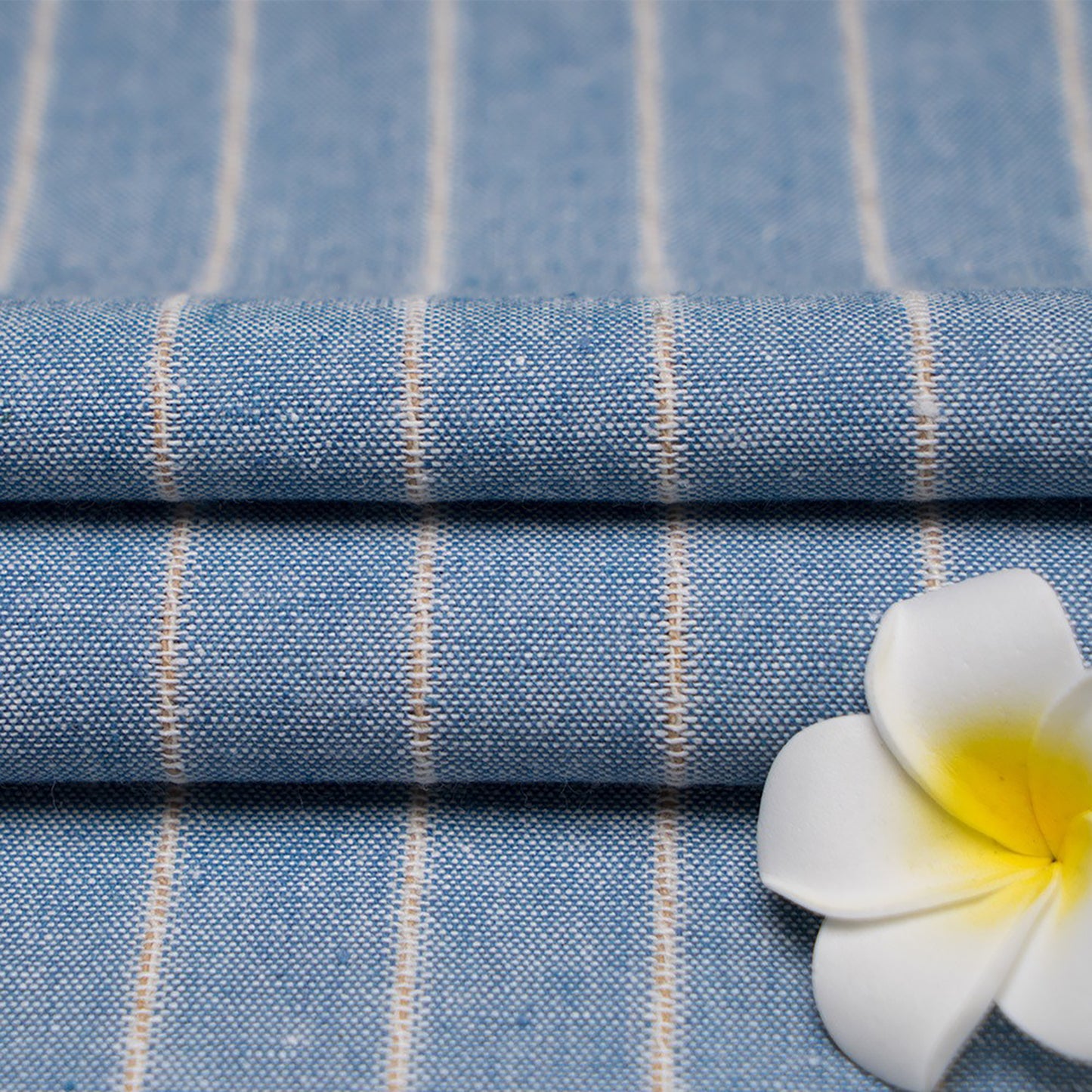Linen Cotton Yarn-dyed Striped Fabric For Women For Sewing By Meters Y670