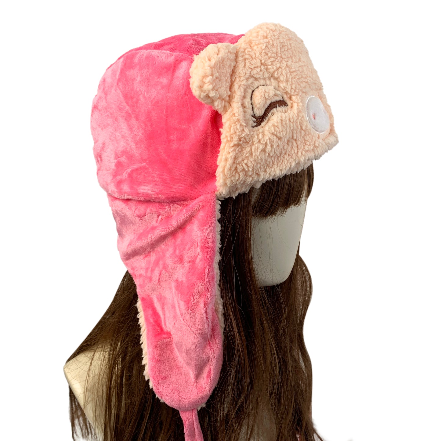 Cute Gilr's Warm Earmuff Thickened Earflap Hat Winter Cold Proof Warm Cotton Hat Cat Ear Cap Hat Big Gilr's