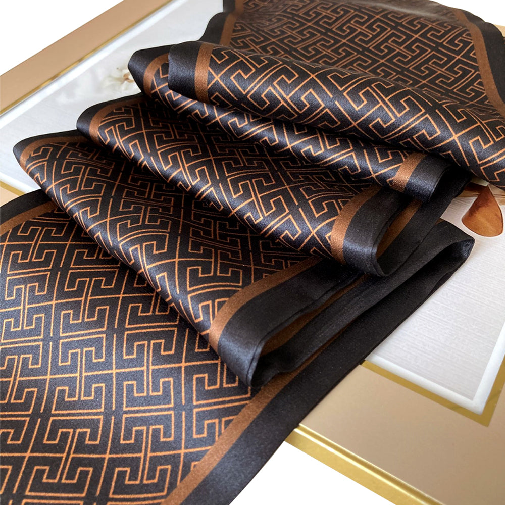 Woman Mulberry Silk Scarf Natura Double-Layer Long Strip Fresh Literary Style Scarf Digital Printing Customization Wholesale