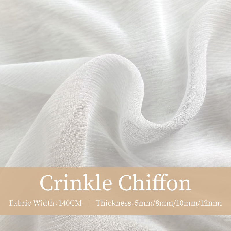 Mulberry Wrinkled Silk Crinkle Chiffon Clothing Printed Fabric Tulle Dresses For Women For Sewing By Meters