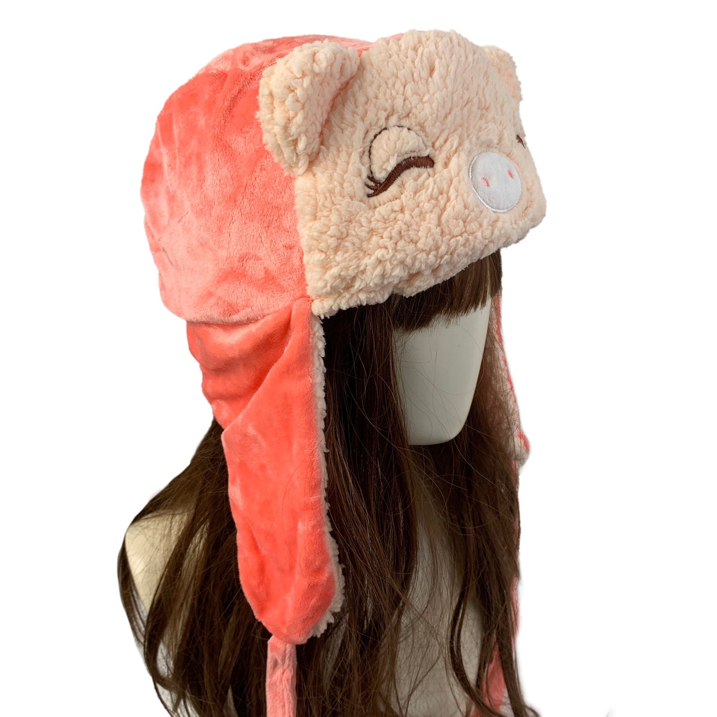 Cute Gilr's Warm Earmuff Thickened Earflap Hat Winter Cold Proof Warm Cotton Hat Cat Ear Cap Hat Big Gilr's