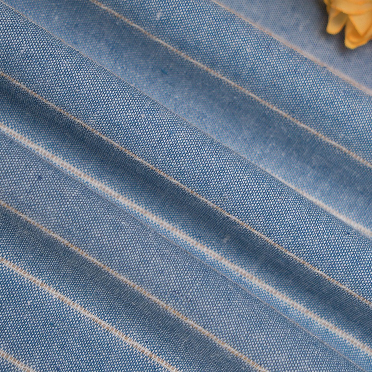 Linen Cotton Yarn-dyed Striped Fabric For Women For Sewing By Meters Y670