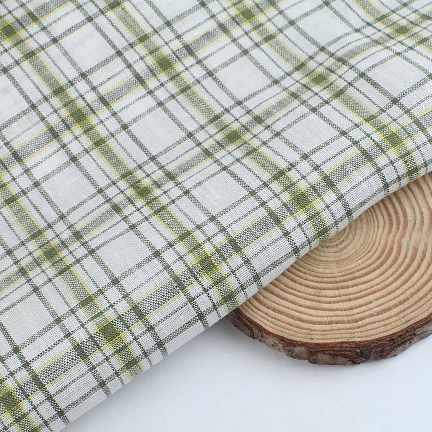 Linen woven strips Fabric Dresses For Women For Sewing By Meters L2114