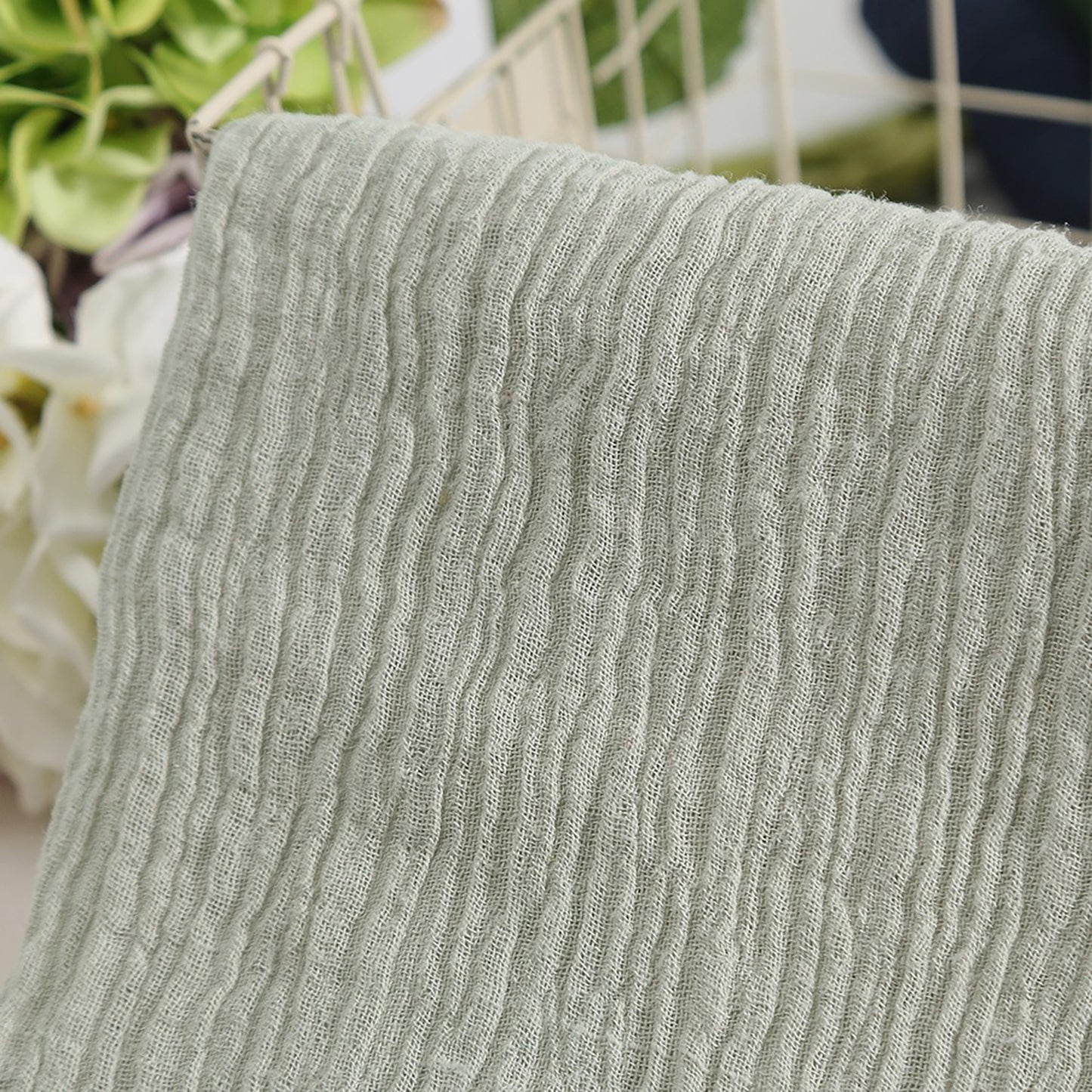 Ramie mesh wrinkles Clothing Fabric For Women For Sewing By Meters R14EH
