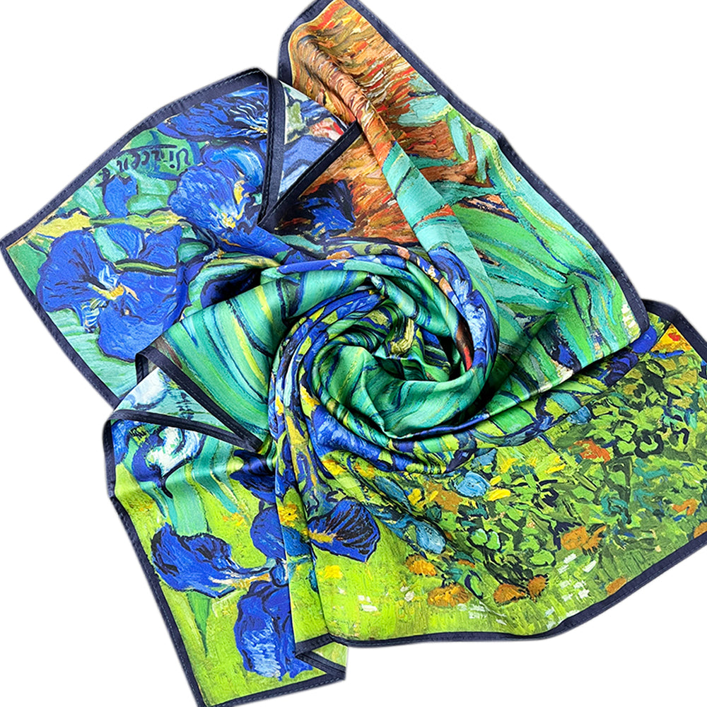 Tolzorai Pure Mulberry Silk Square Hair Scarf Satin Designer For Women's High-grade Fashion Neckerchief headband scarf