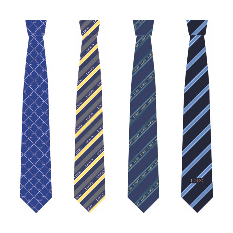 Tie Custom Logo Embroidered Business Zipper Silk Twill Printed Pattern Male Necktie Brand Luxury Gift 100% Copy Wholesale