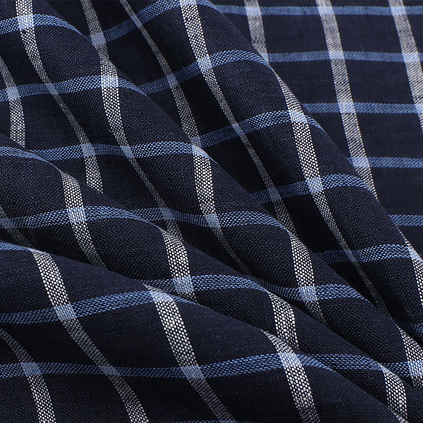 Linen Yarn-dyed Plaid Fabric For Women For Sewing By Meters L1464