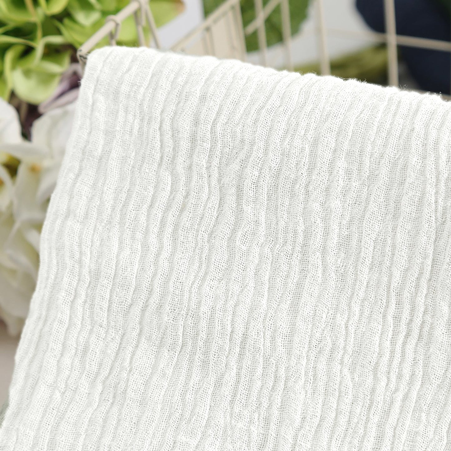 Ramie mesh wrinkles Clothing Fabric For Women For Sewing By Meters R14EH