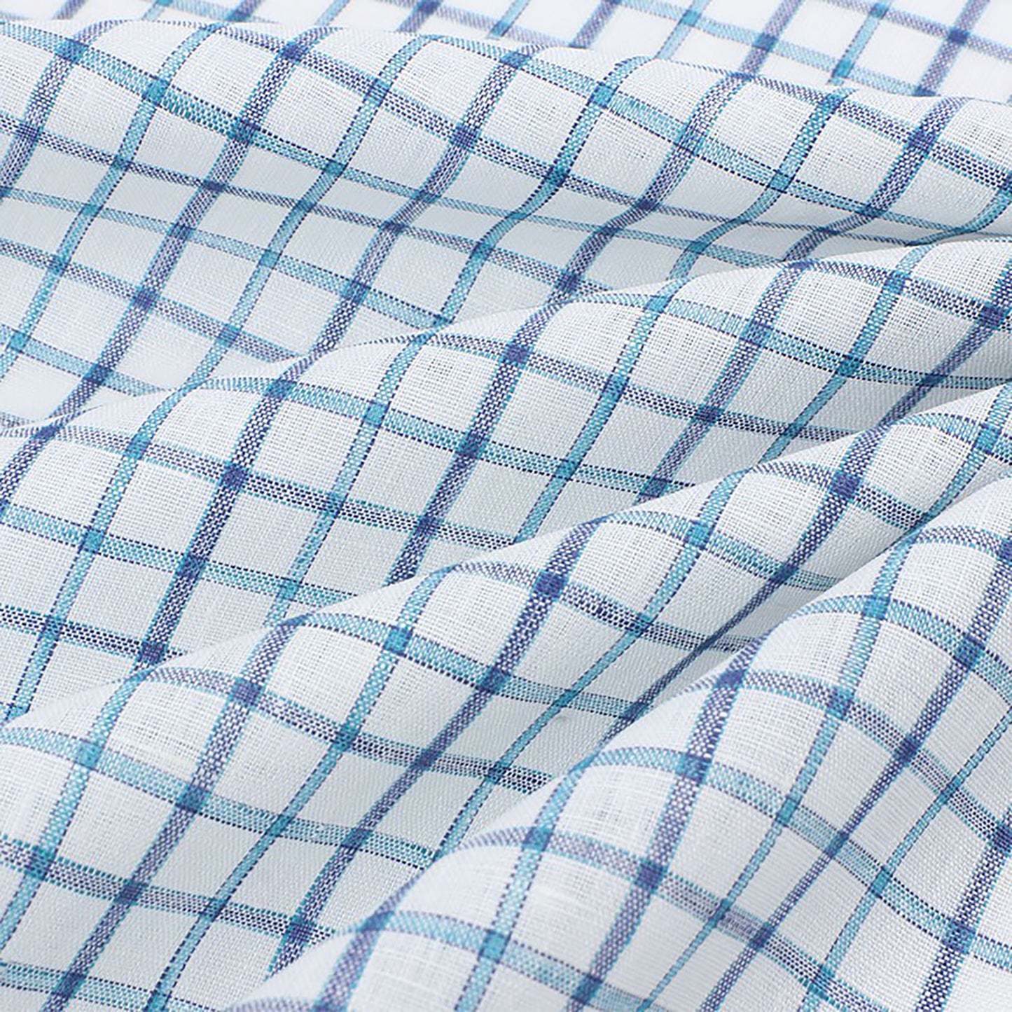 Linen Yarn-dyed Plaid Fabric For Women For Sewing By Meters L2178