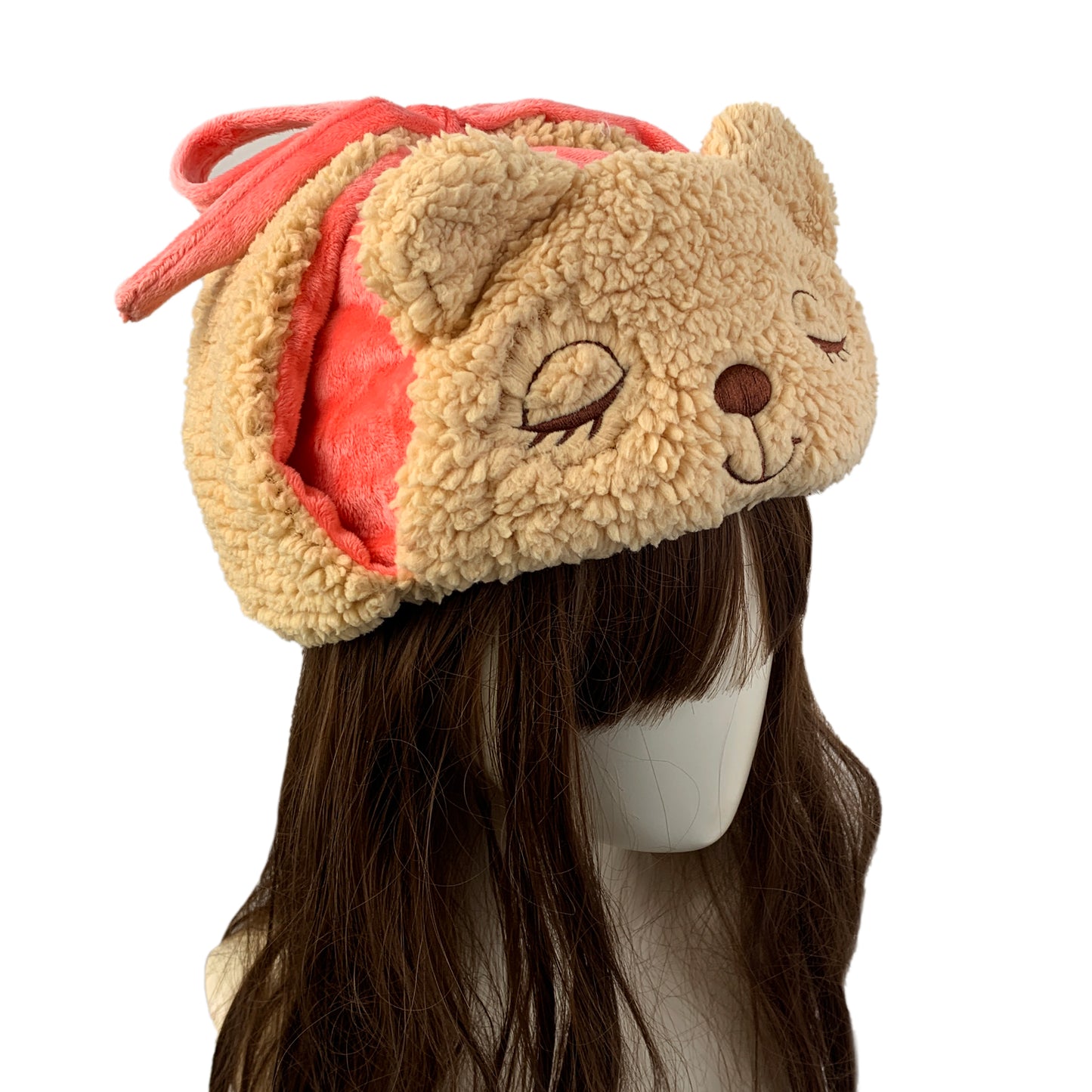 Cute Gilr's Warm Earmuff Thickened Earflap Hat Winter Cold Proof Warm Cotton Hat Cat Ear Cap Hat Big Gilr's