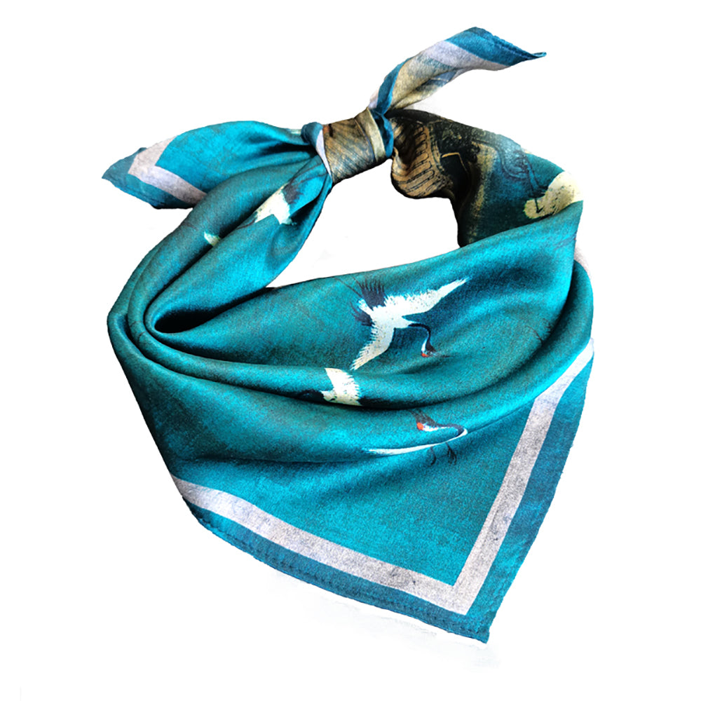 Tolzorai Pure Mulberry Silk Square Hair Scarf Satin Designer For Women's High-grade Fashion Neckerchief headband scarf