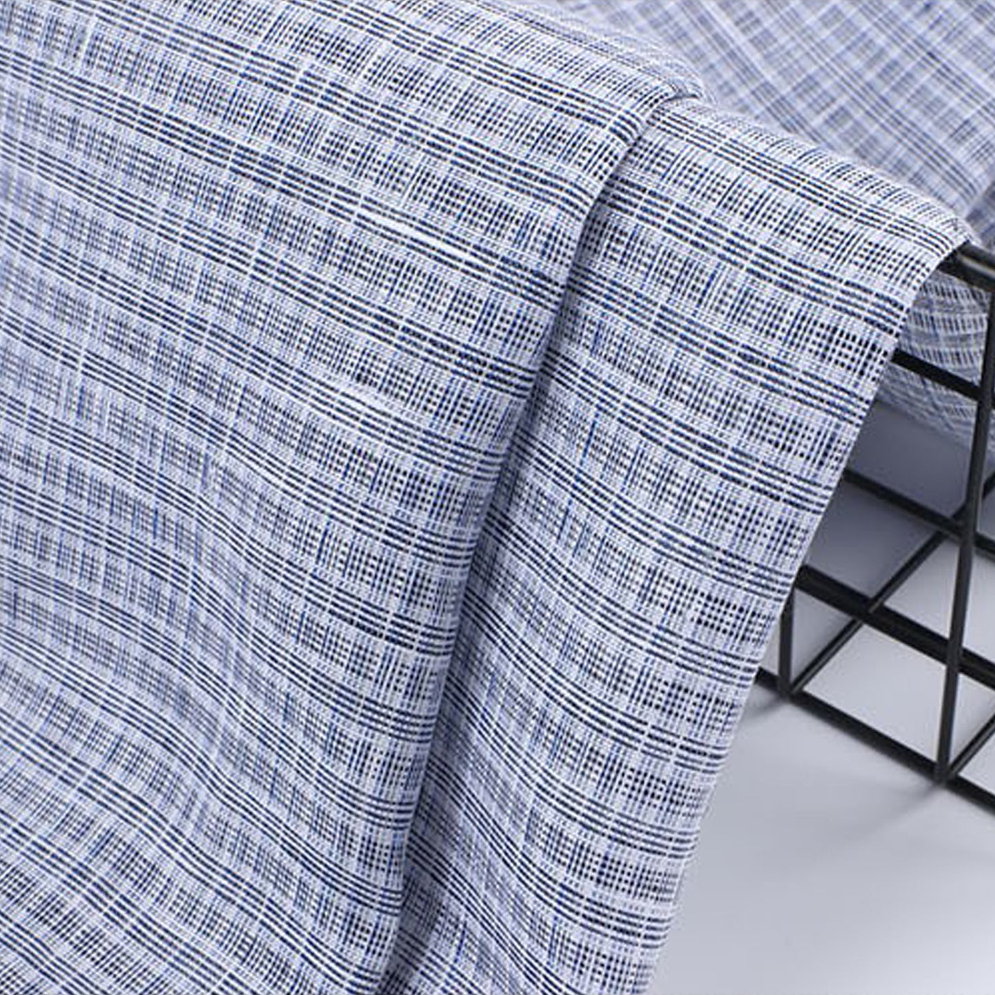 Linen Yarn-dyed Plaid Fabric For Women For Sewing By Meters L2181