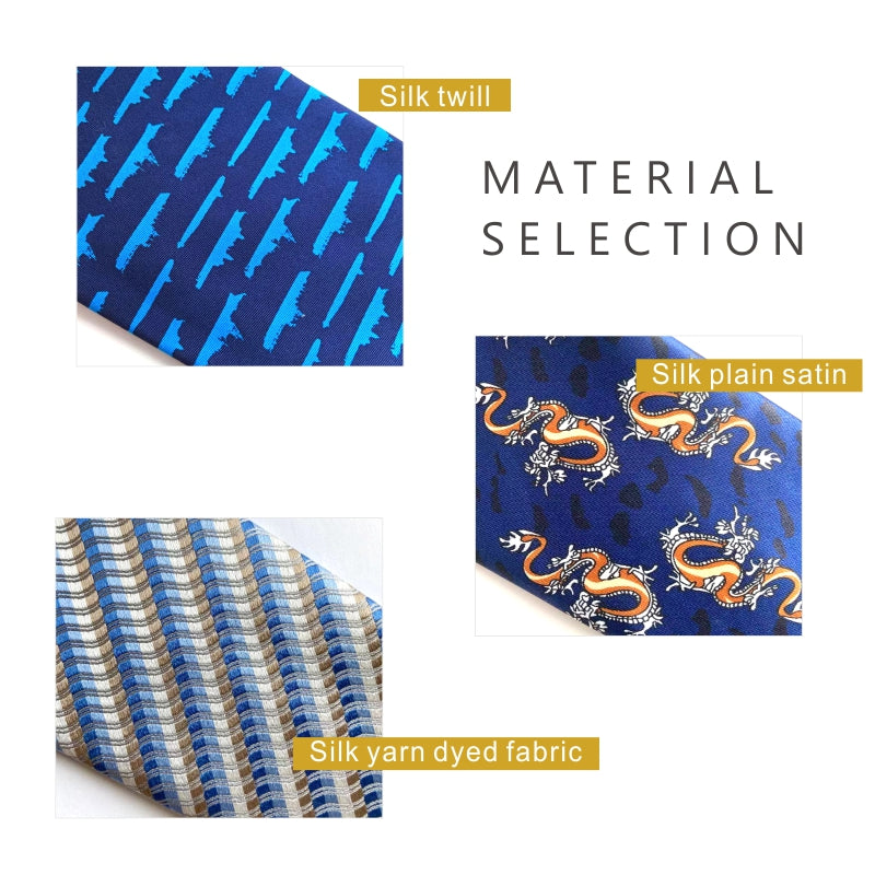 Tie Custom Logo Embroidered Business Zipper Silk Twill Printed Pattern Male Necktie Brand Luxury Gift 100% Copy Wholesale