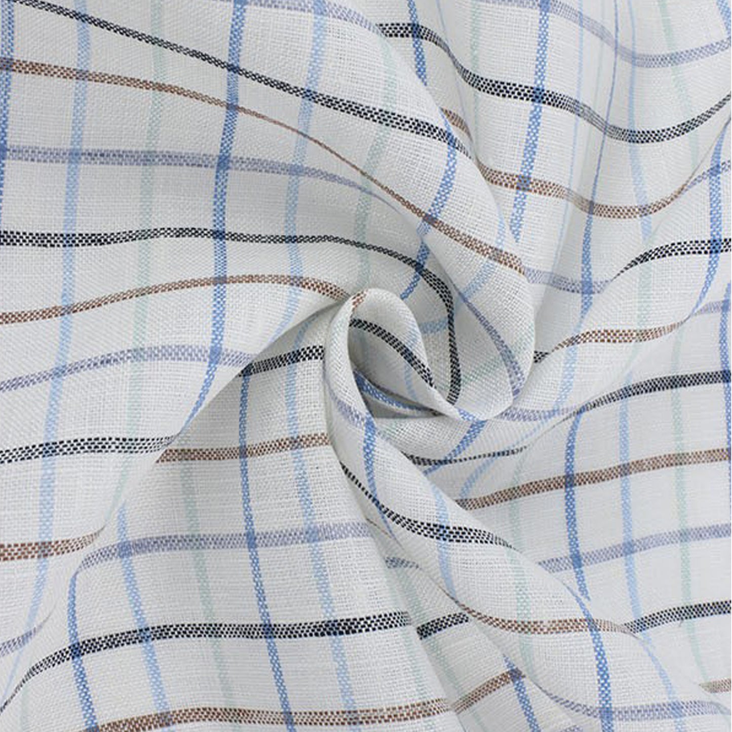 Linen Yarn-dyed Plaid Fabric For Women For Sewing By Meters L2176