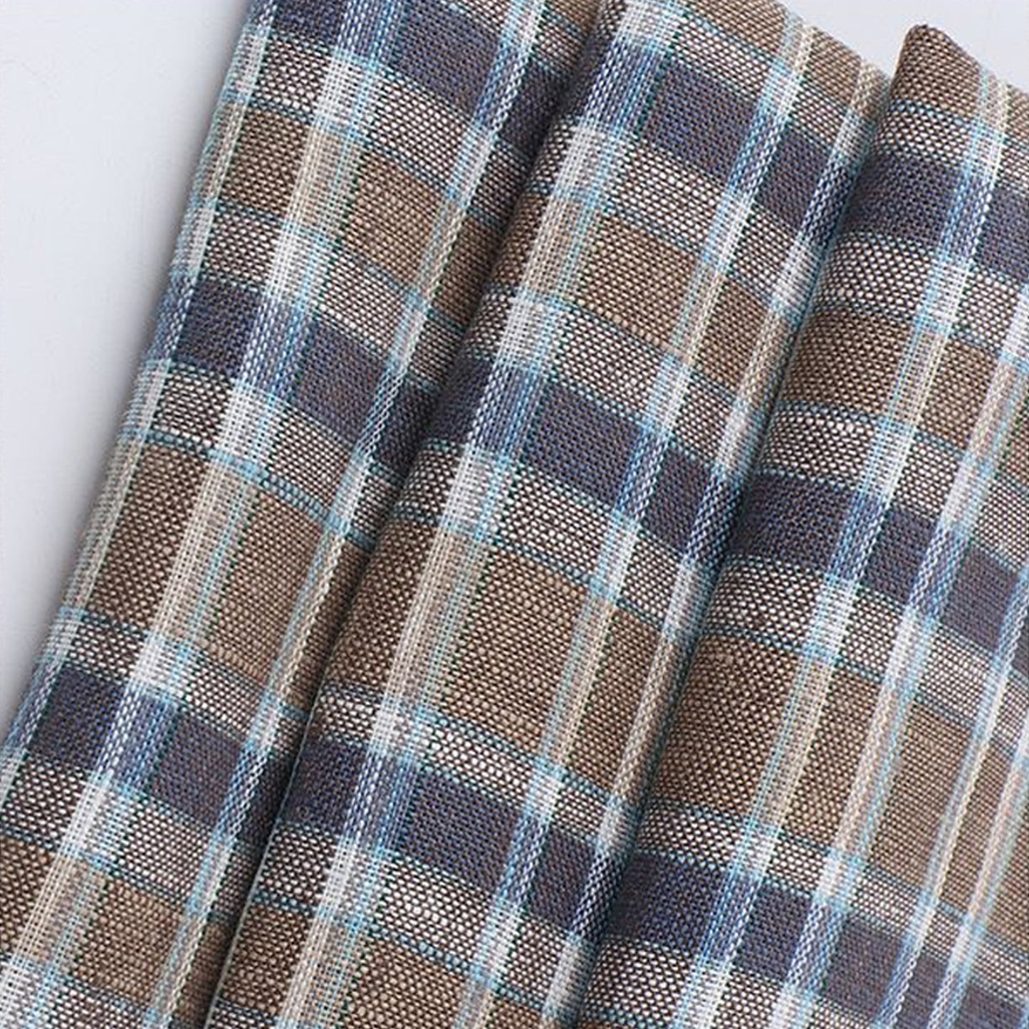 Linen color woven checkered pattern For Women For Sewing By Meters L1463